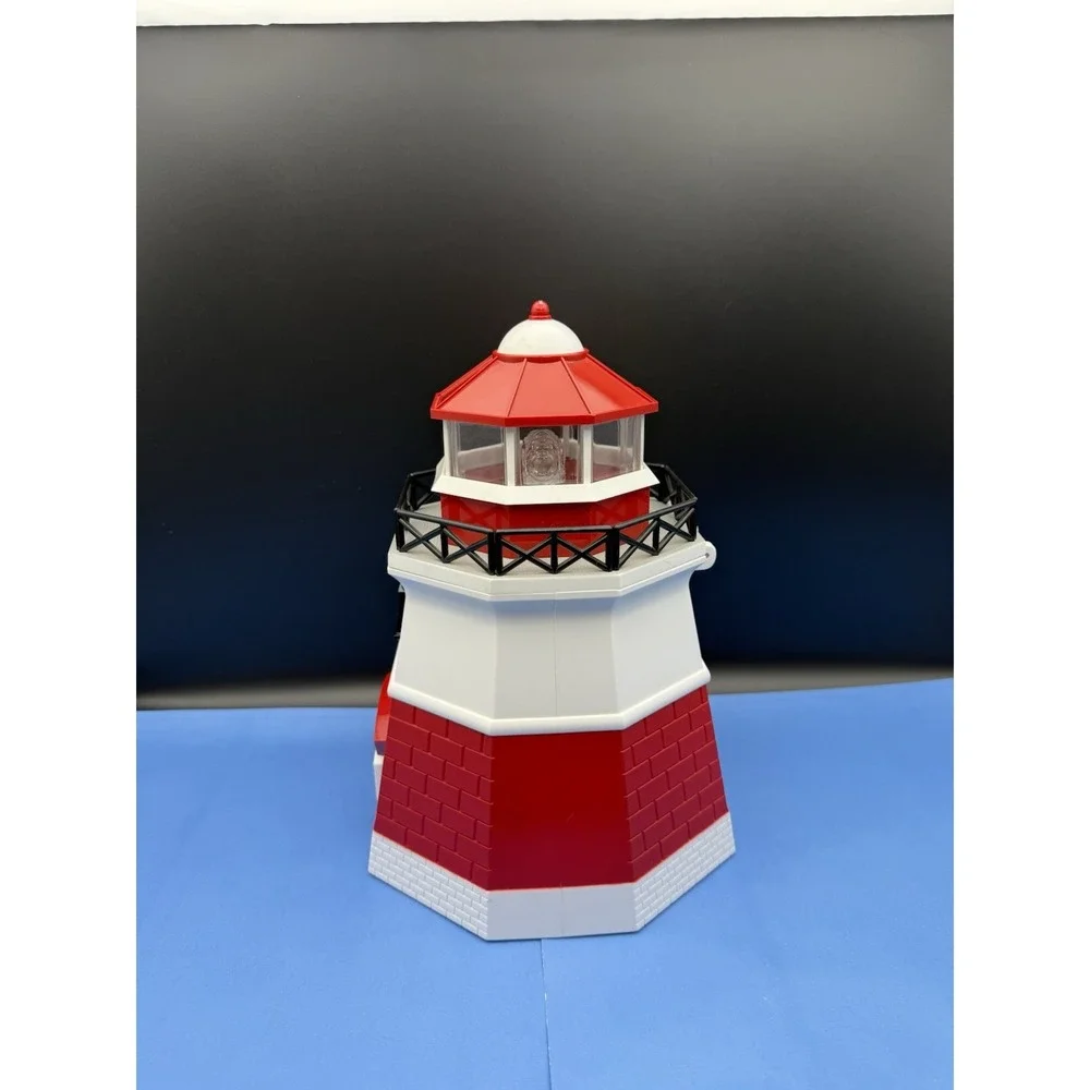 Lighthouse Cookie Jar Vintage 1999 Fundamental Too Fog Horn Sound & Light Works!